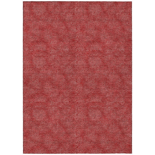 LOOMLAN Rugs Riyala Red Washable Indoor-Outdoor Rug