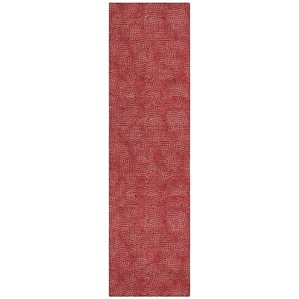 LOOMLAN Rugs Riyala Red Washable Indoor-Outdoor Rug