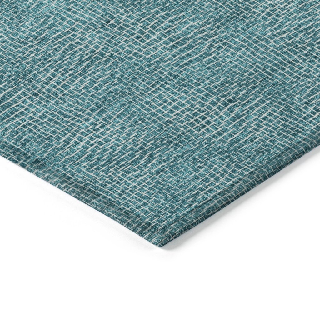 LOOMLAN Rugs Riyala Teal Washable Indoor-Outdoor Rug