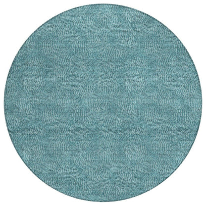 LOOMLAN Rugs Riyala Teal Washable Indoor-Outdoor Rug