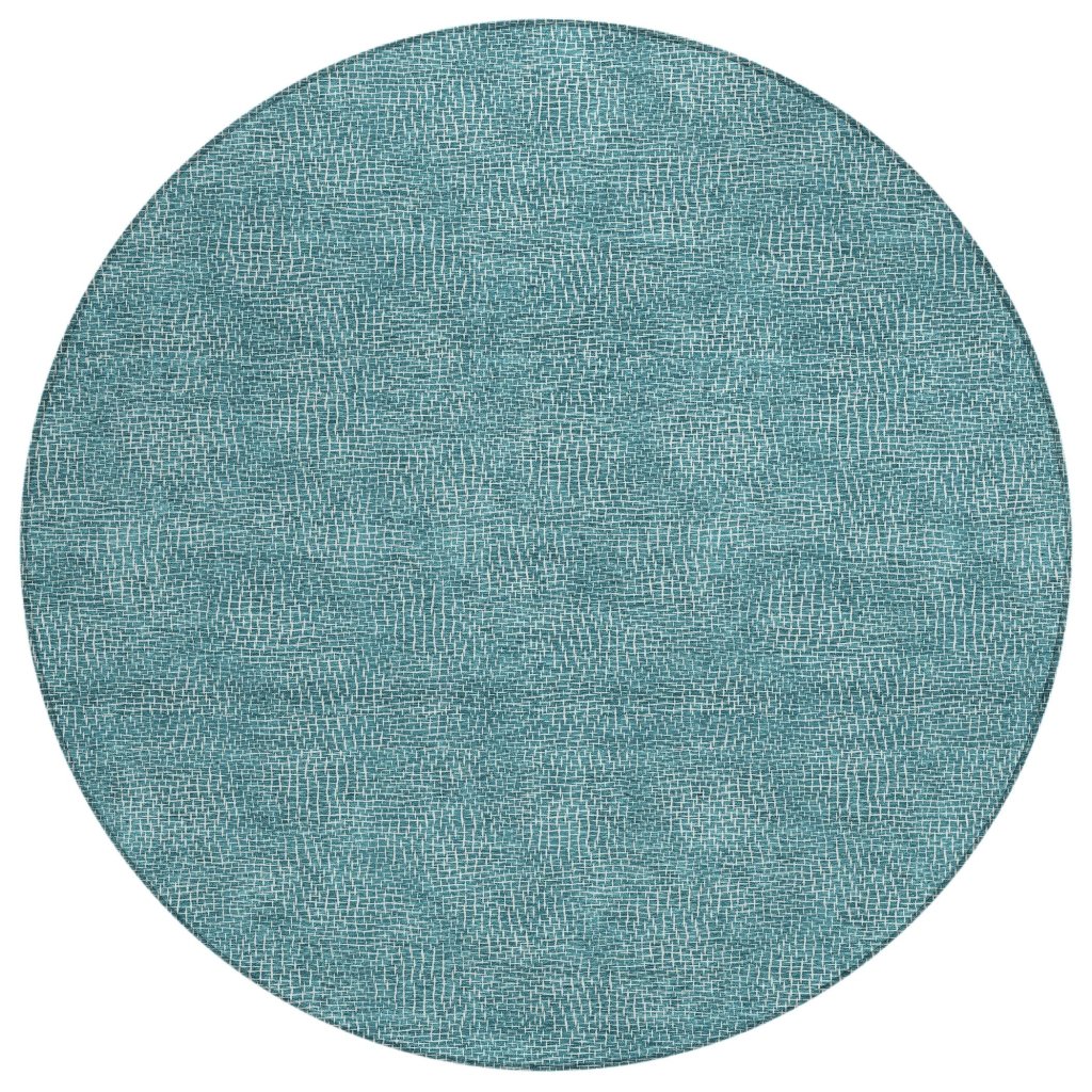 LOOMLAN Rugs Riyala Teal Washable Indoor-Outdoor Rug