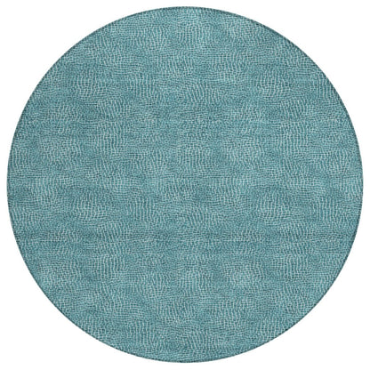 LOOMLAN Rugs Riyala Teal Washable Indoor-Outdoor Rug