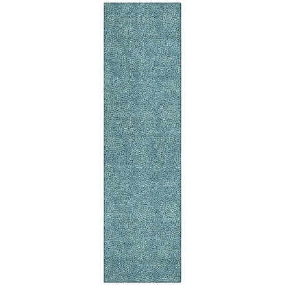 LOOMLAN Rugs Riyala Teal Washable Indoor-Outdoor Rug