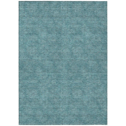 LOOMLAN Rugs Riyala Teal Washable Indoor-Outdoor Rug