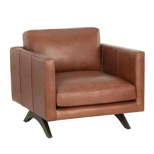 SUNPAN Rogers Leather Stylish Armchair
