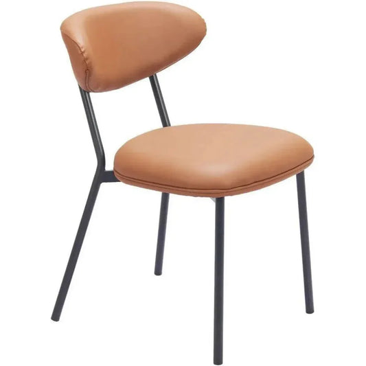Zuo Modern Rorun Wood & Steel Brown Dining Chair 2PC