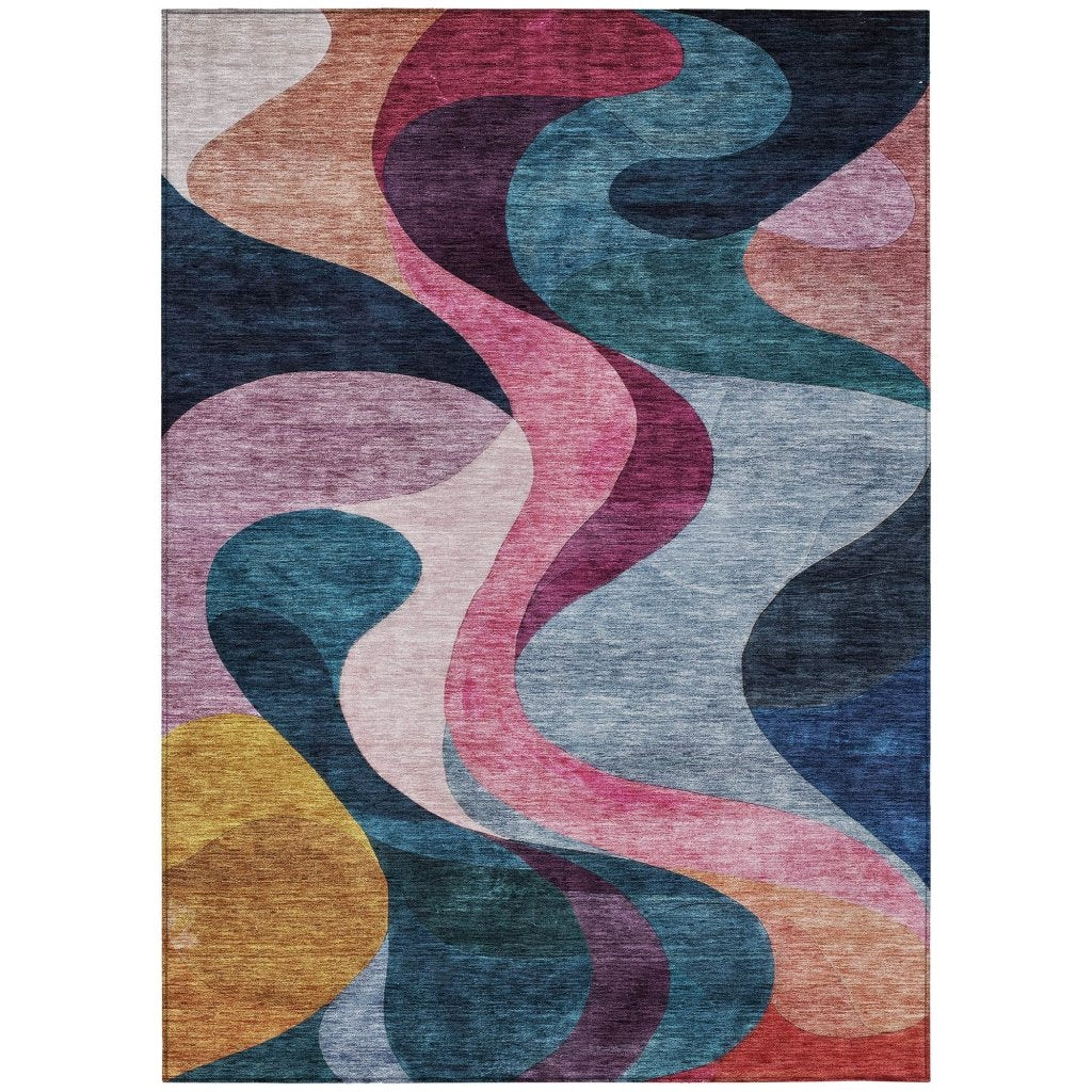LOOMLAN Rugs Rory Green Washable Indoor-Outdoor Rug