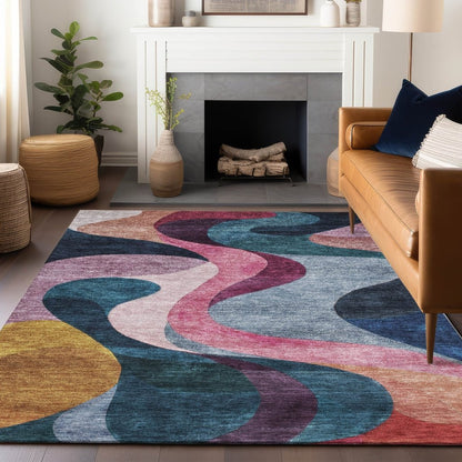 LOOMLAN Rugs Rory Green Washable Indoor-Outdoor Rug