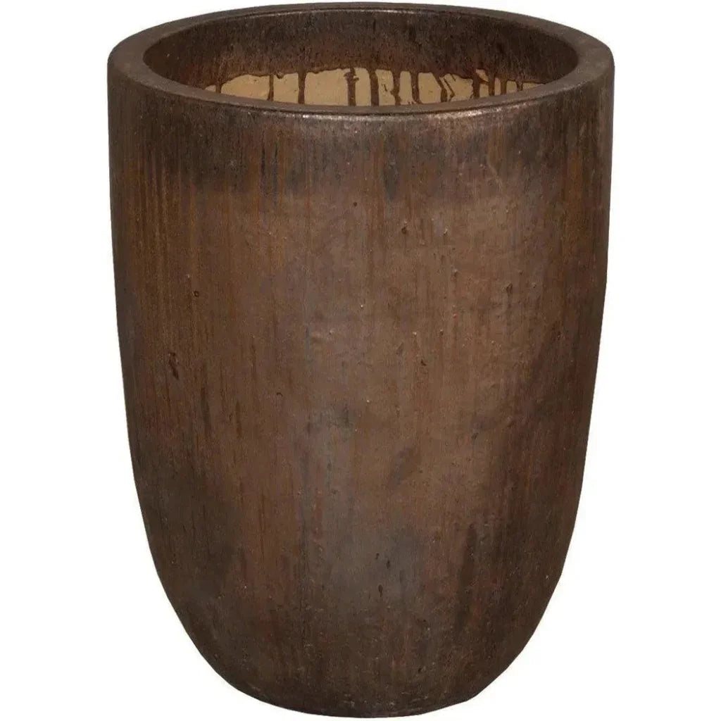 Round Ceramic Cylinder Planter
