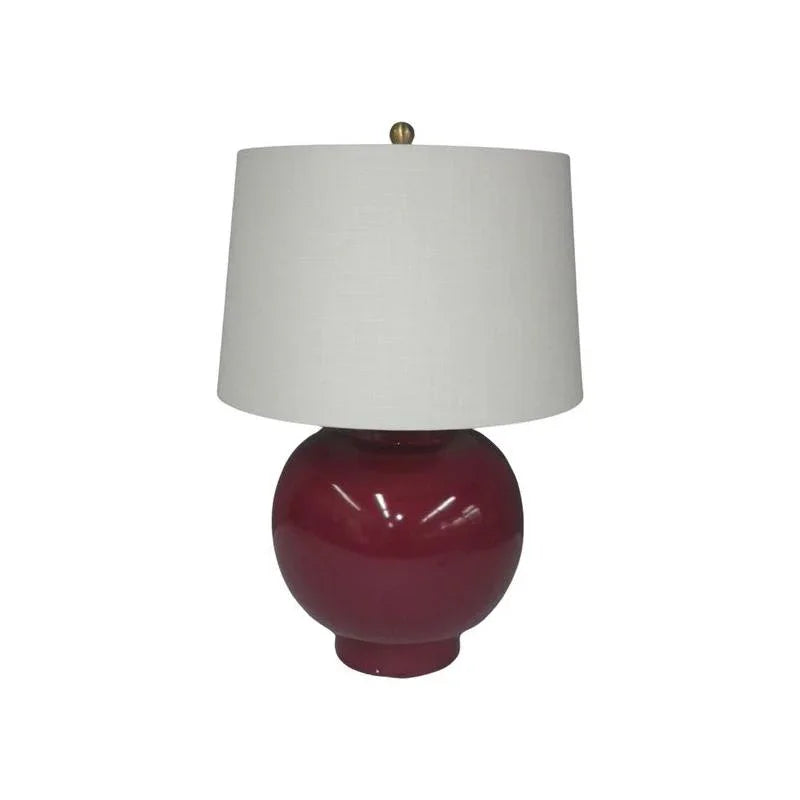 Round Ceramic Made Table Lamp