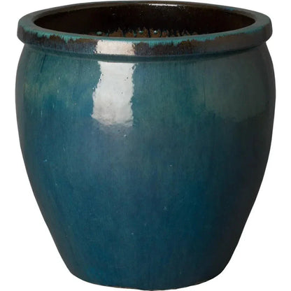 Round Crafted Ceramic Planter - LOOMLAN - Emissary - Planters