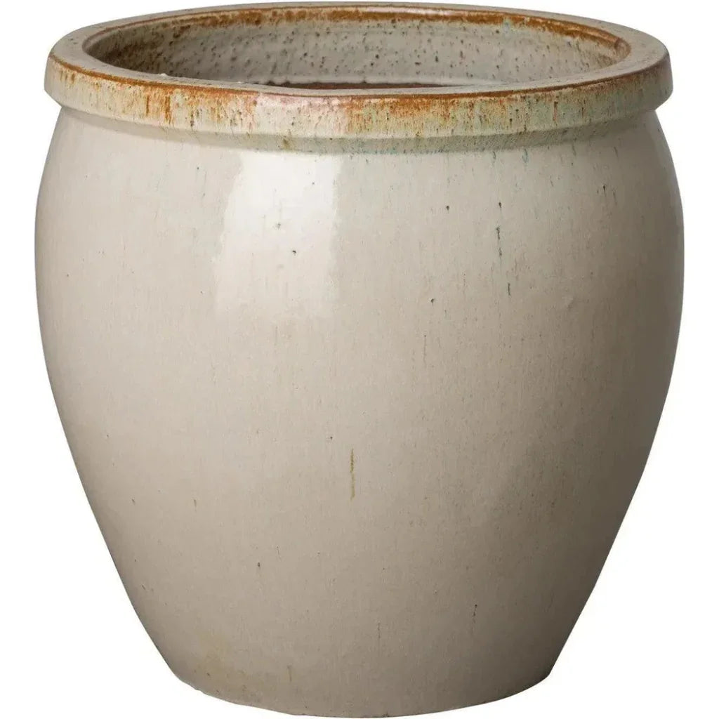 Round Crafted Ceramic Planter