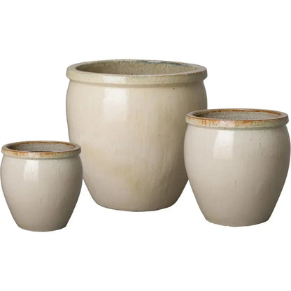 Round Crafted Ceramic Planter