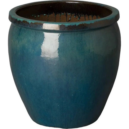 Round Crafted Ceramic Planter - LOOMLAN - Emissary - Planters