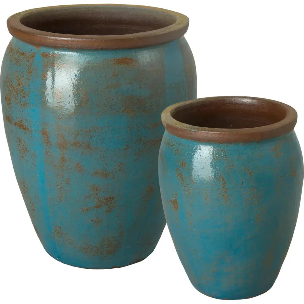 Round Handmade Ceramic Planter - LOOMLAN - Emissary - Planters