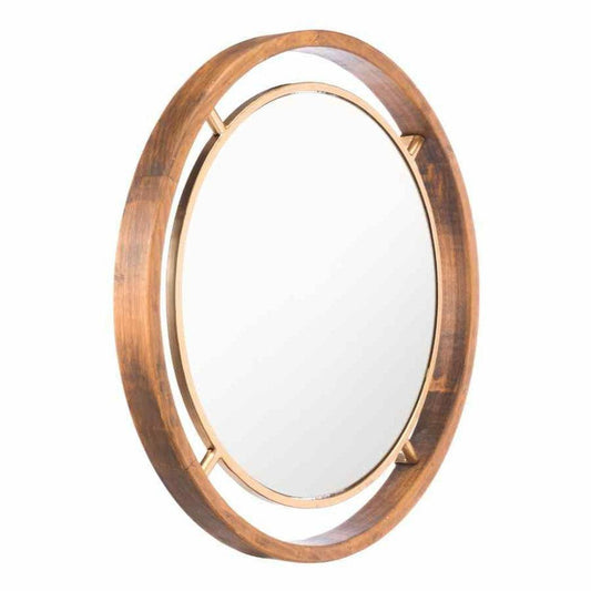 Round Mirror Gold - Sideboards and Things Color_Gold, Depth_0-10, Features_Handmade, Finish_Hand Painted, Finish_Polished, Height_20-30, Materials_Glass, Materials_Metal, Metal Type_Steel, Orientation_Vertical, Product Type_Wall Mirror, Width_20-30