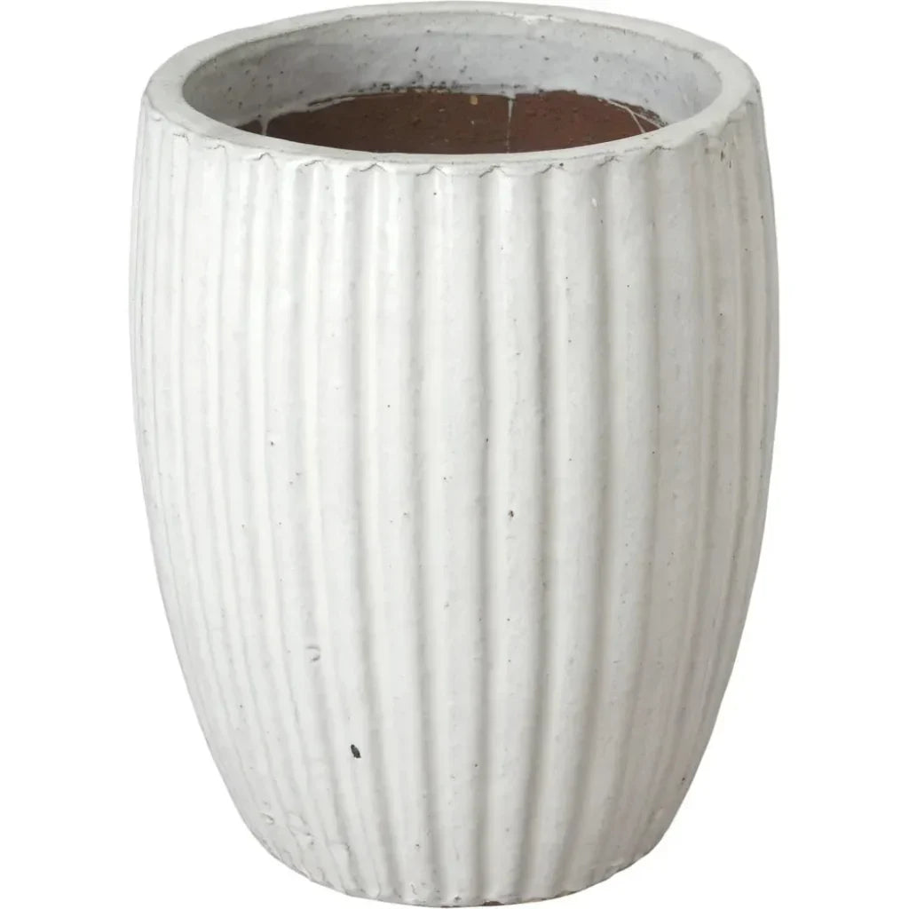 Round Ridge Ceramic Planter - LOOMLAN - Emissary - Planters