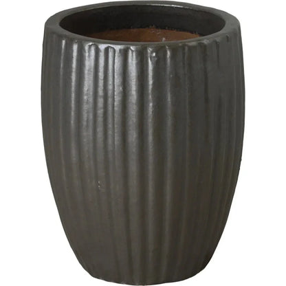 Round Ridge Ceramic Planter - LOOMLAN - Emissary - Planters