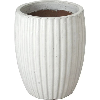 Round Ridge Ceramic Planter