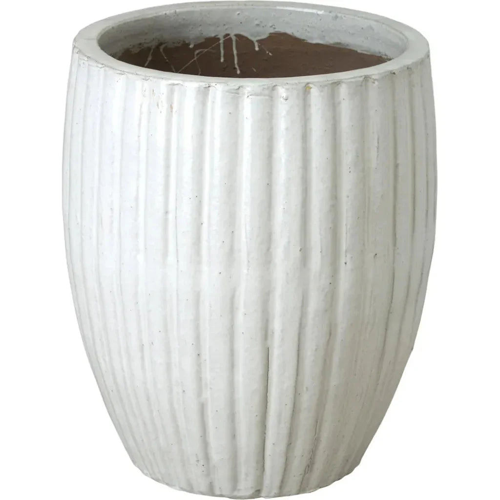 Round Ridge Ceramic Planter - LOOMLAN - Emissary - Planters
