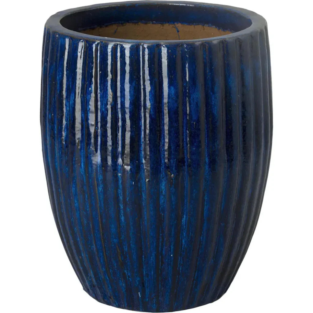 Round Ridge Ceramic Planter - LOOMLAN - Emissary - Planters