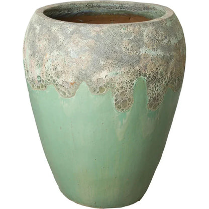 Round Textured Glaze Ceramic Planter