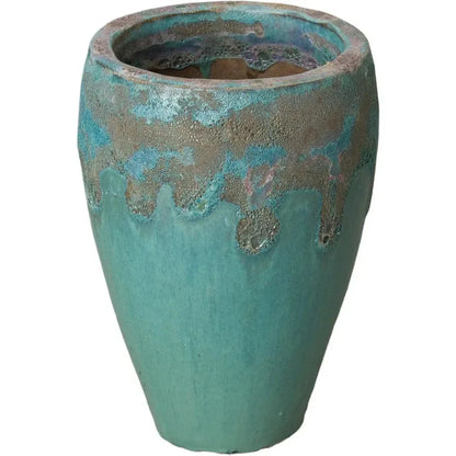 Round Textured Glaze Ceramic Planter
