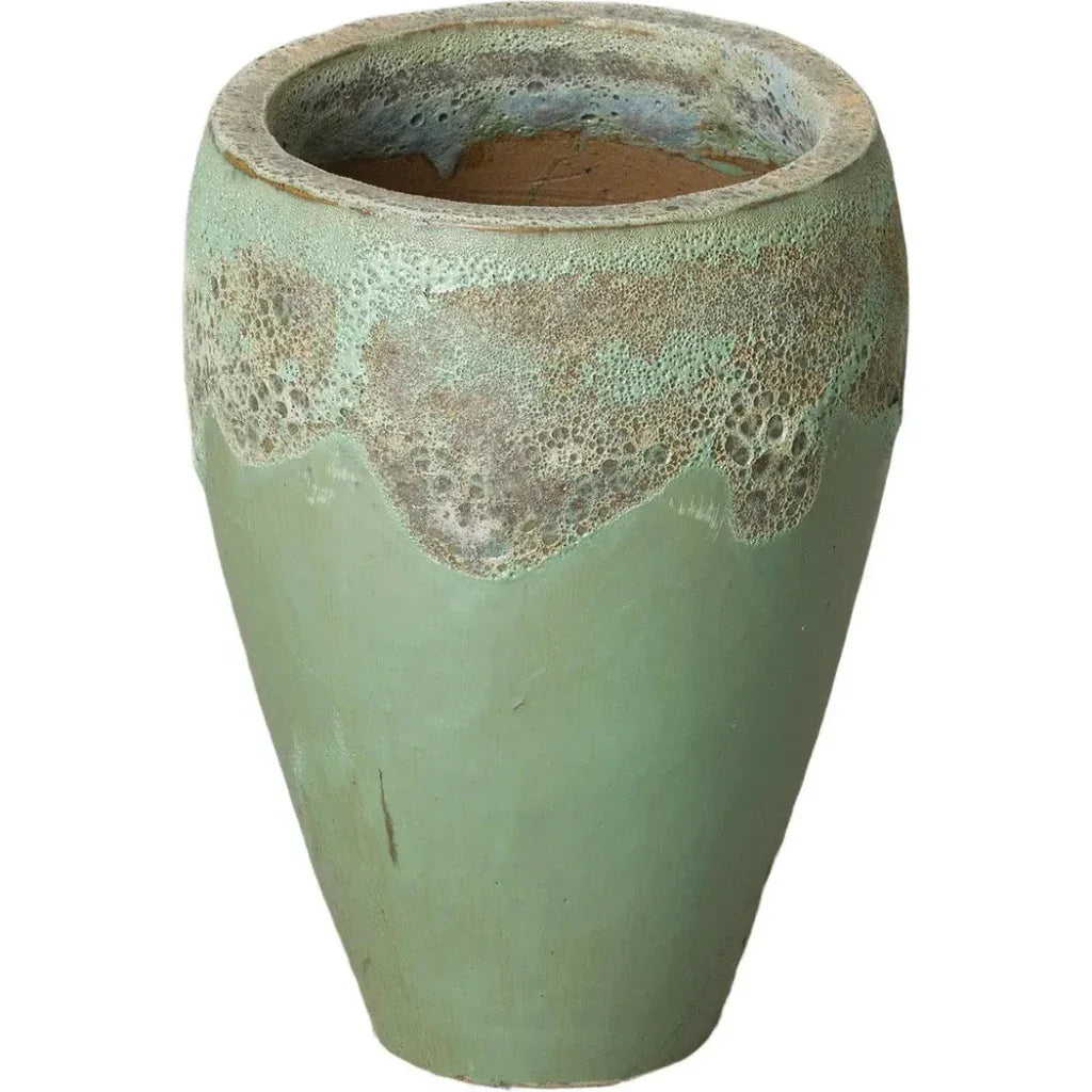 Round Textured Glaze Ceramic Planter