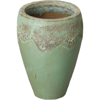 Round Textured Glaze Ceramic Planter