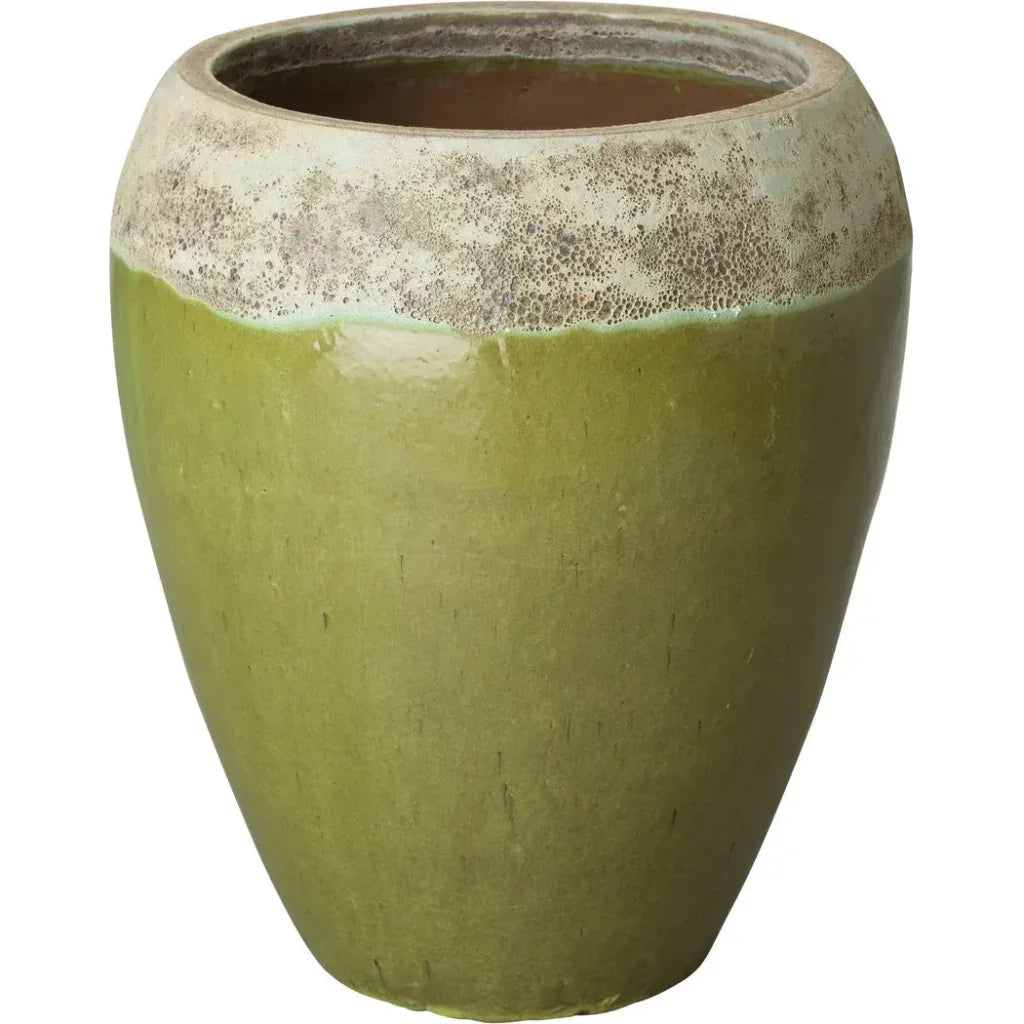 Round Textured Glaze Ceramic Planter