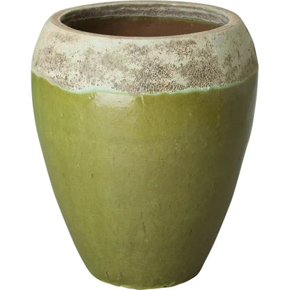 Round Textured Glaze Ceramic Planter