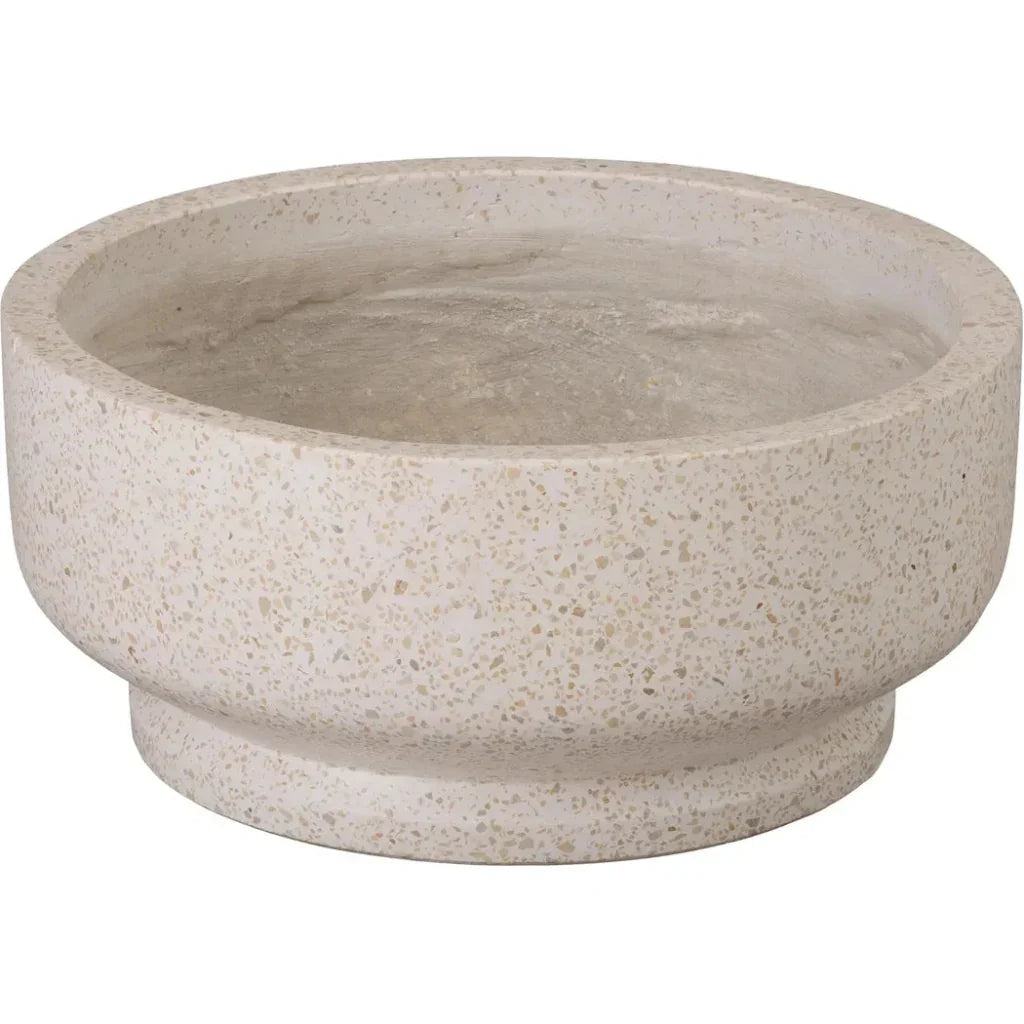 Round Yellow Terrazzo Bowl Planter - LOOMLAN - Planters