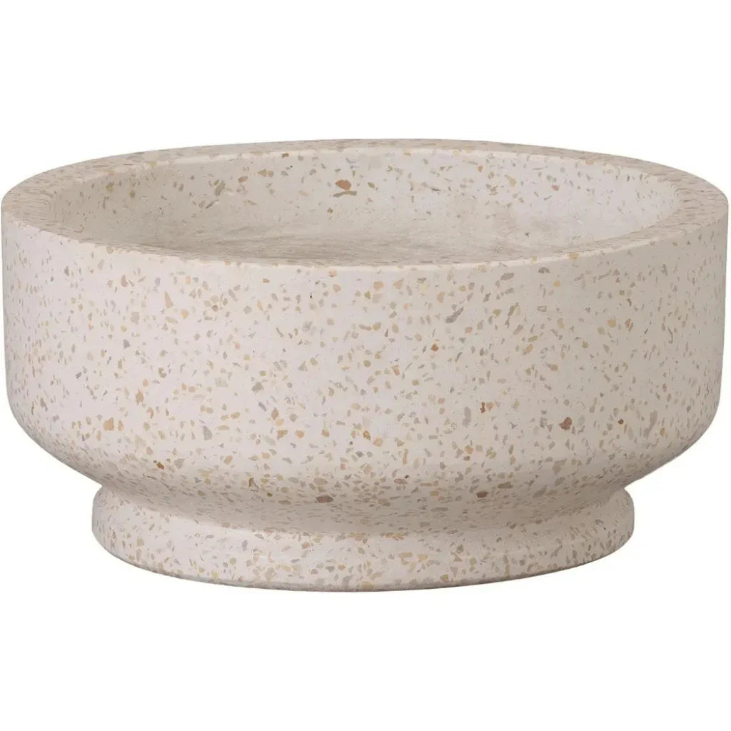 Round Yellow Terrazzo Bowl Planter - LOOMLAN - Planters