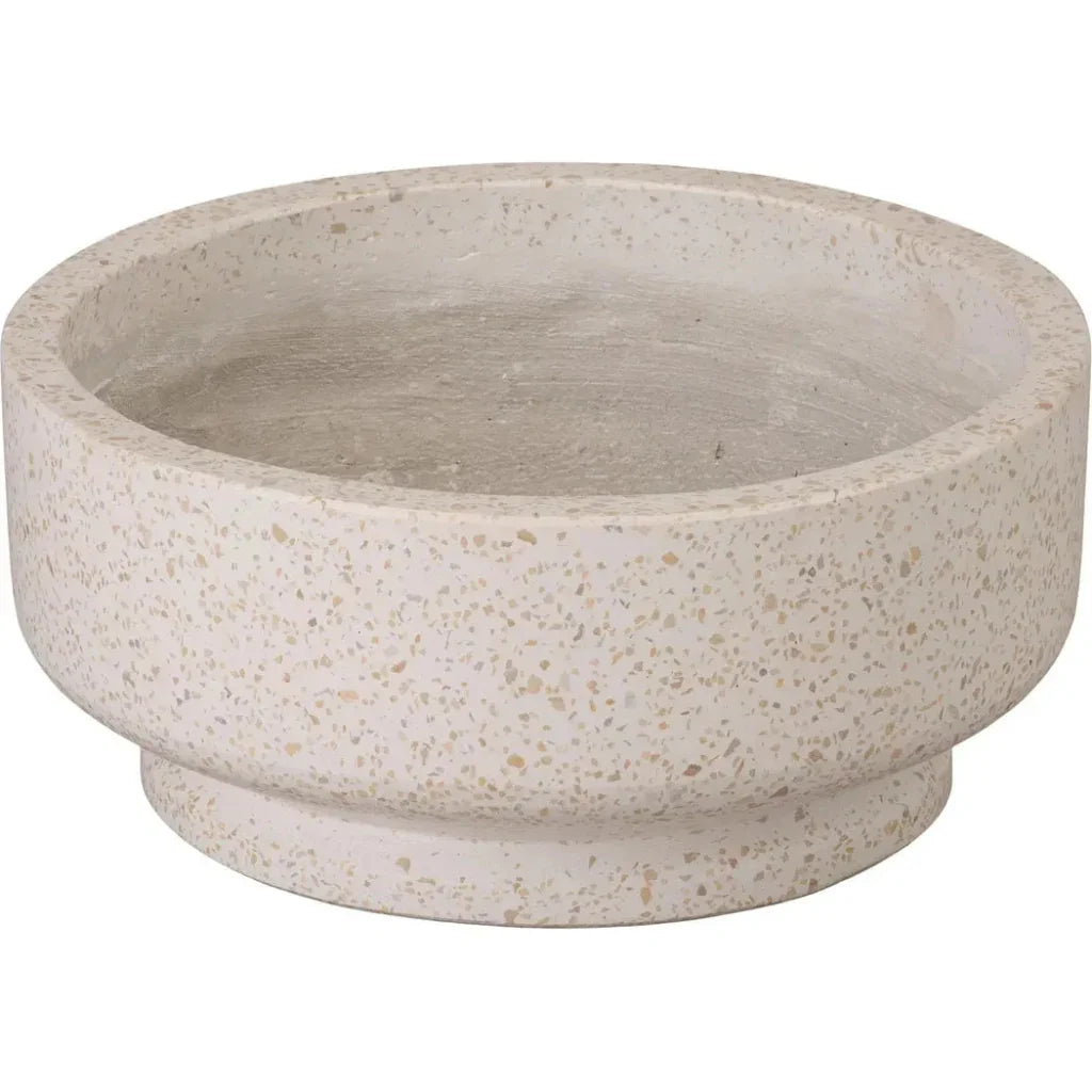 Round Yellow Terrazzo Bowl Planter - LOOMLAN - Planters