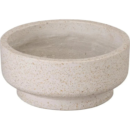 Round Yellow Terrazzo Bowl Planter - LOOMLAN - Planters