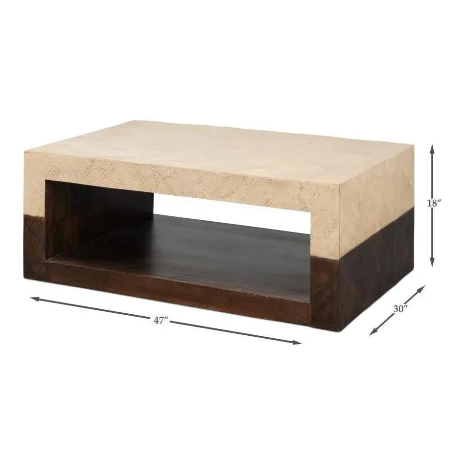 Rowan Wood Brown Rectangular Coffee Table - LOOMLAN - Coffee Tables