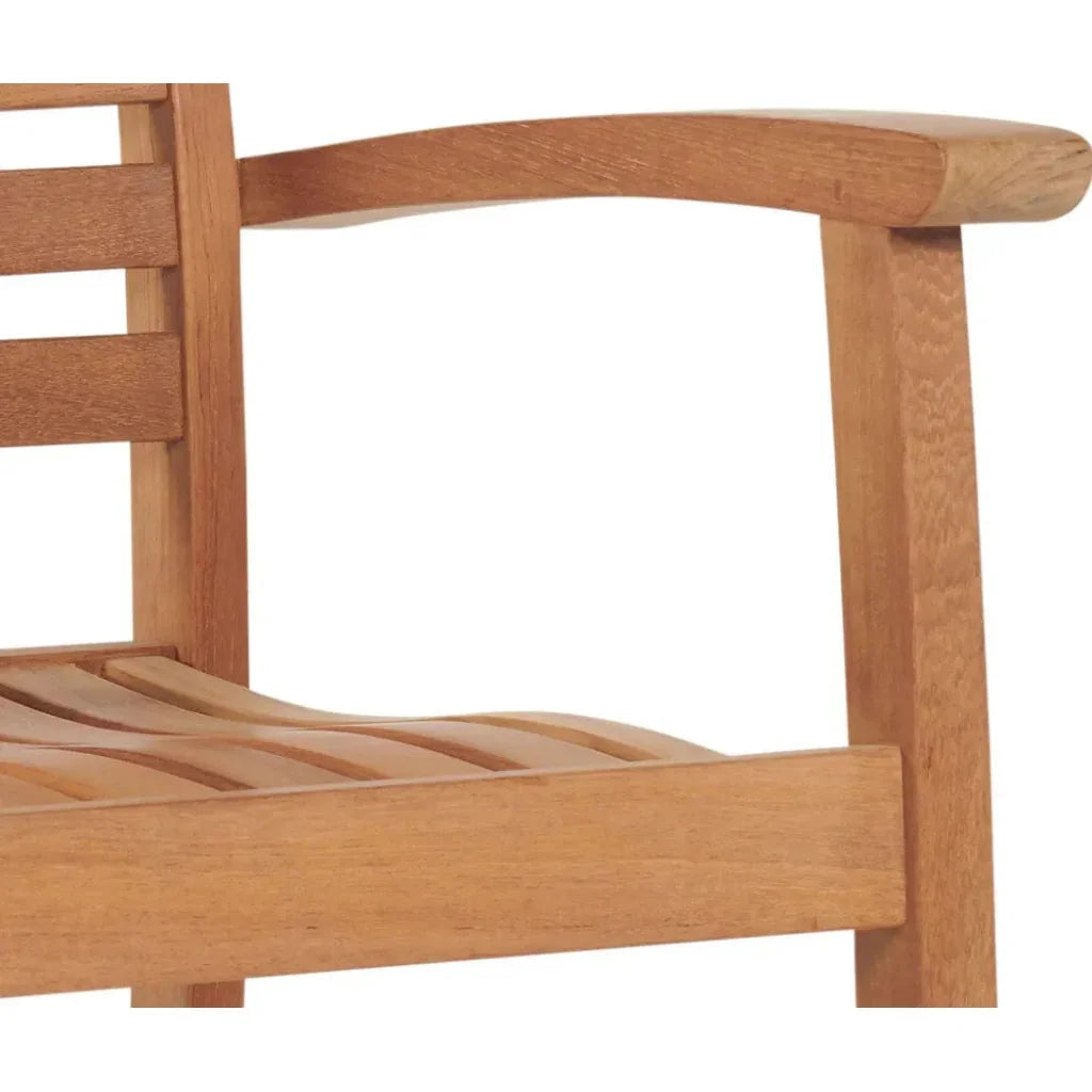 Royal Teak Outdoor Stacking Armchair 4PC - LOOMLAN - HiTeak - Outdoor Dining Chairs