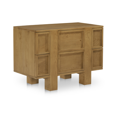 Henley Brown Solid Oak Drawer Nightstand