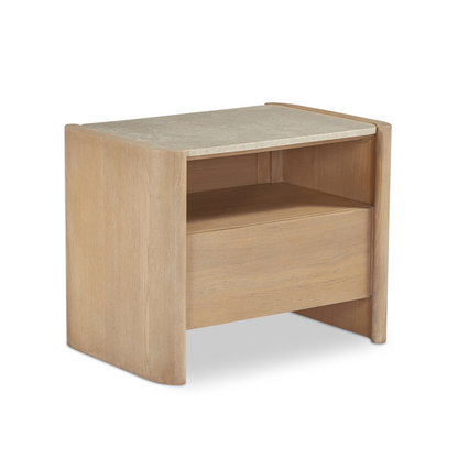 Lane Natural Italian Marble Top Nightstand
