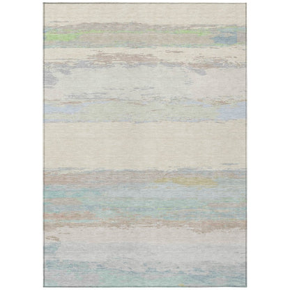 LOOMLAN Rugs Runa Ivory Washable Indoor-Outdoor Rug