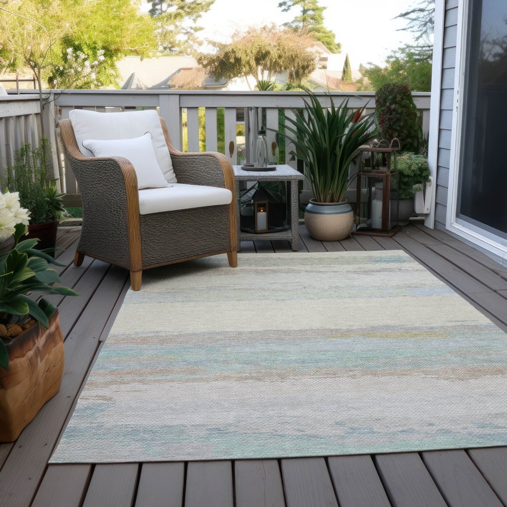 LOOMLAN Rugs Runa Ivory Washable Indoor-Outdoor Rug