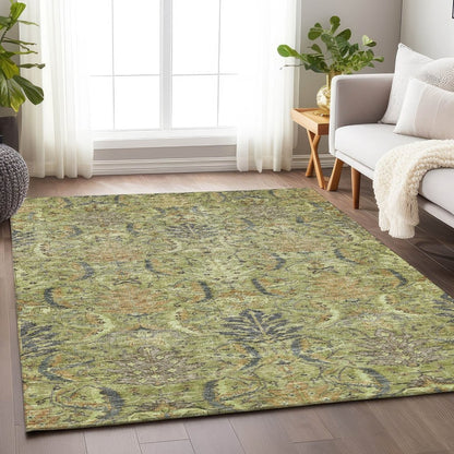 LOOMLAN Rugs Rustica Aloe Washable Indoor-Outdoor Rug
