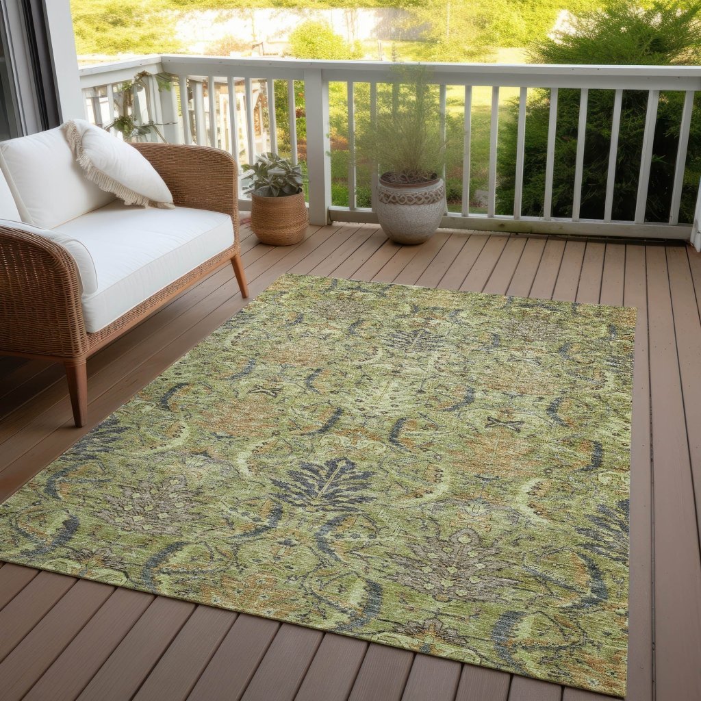 LOOMLAN Rugs Rustica Aloe Washable Indoor-Outdoor Rug