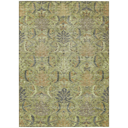 LOOMLAN Rugs Rustica Aloe Washable Indoor-Outdoor Rug