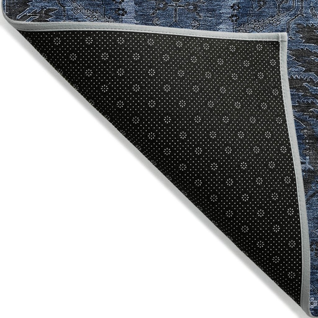 LOOMLAN Rugs Rustica Blue Washable Indoor-Outdoor Rug