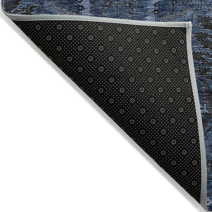 LOOMLAN Rugs Rustica Blue Washable Indoor-Outdoor Rug