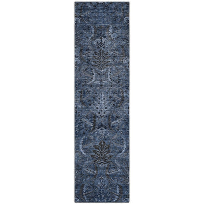 LOOMLAN Rugs Rustica Blue Washable Indoor-Outdoor Rug