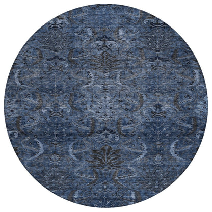 LOOMLAN Rugs Rustica Blue Washable Indoor-Outdoor Rug