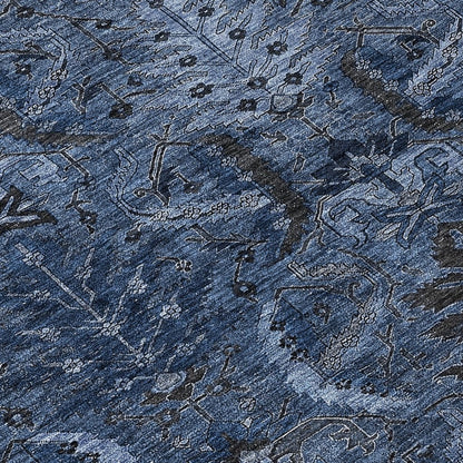 LOOMLAN Rugs Rustica Blue Washable Indoor-Outdoor Rug