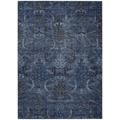 LOOMLAN Rugs Rustica Blue Washable Indoor-Outdoor Rug
